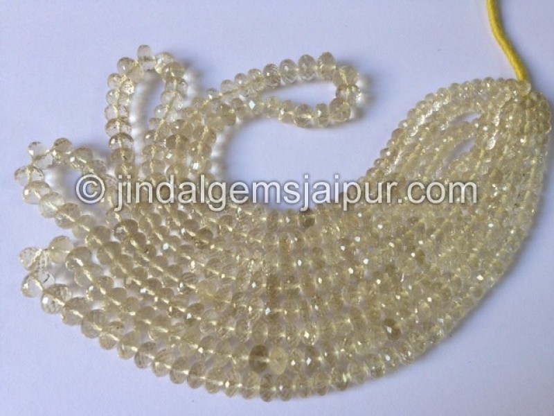 Scapolite Far Faceted Roundelle Shape Beads