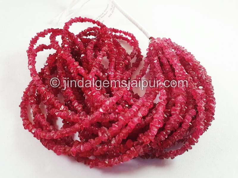 Red Spinel Smooth Chips Medium Beads