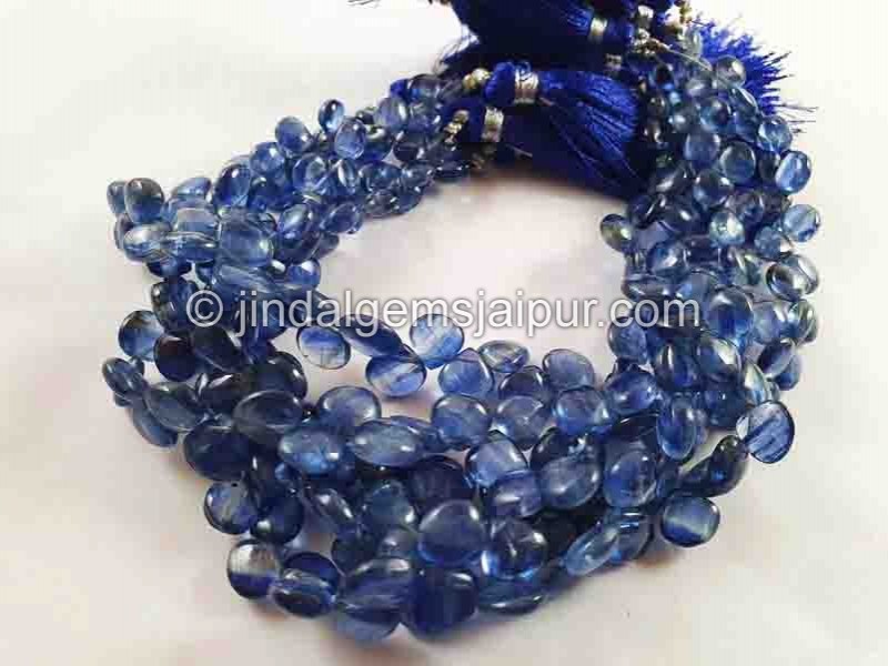 Kyanite Smooth Heart Beads