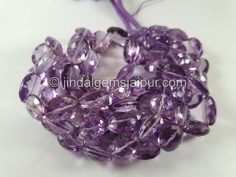 Amethyst Faceted Oval Nuggets Beads