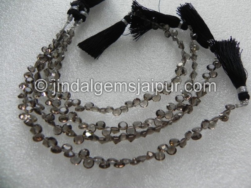 Smokey Cut Round Beads