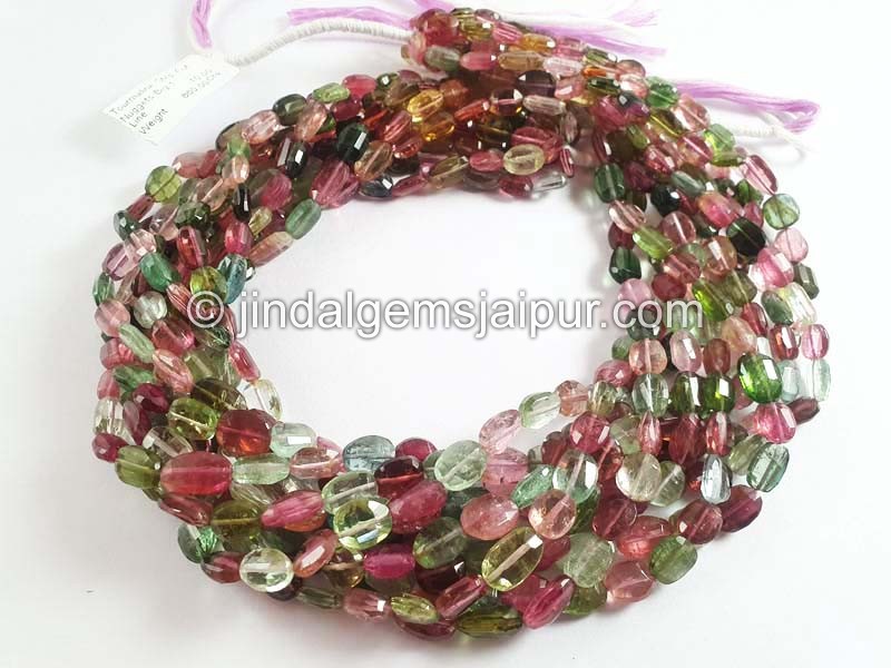 Tourmaline Step Cut Nuggets Beads