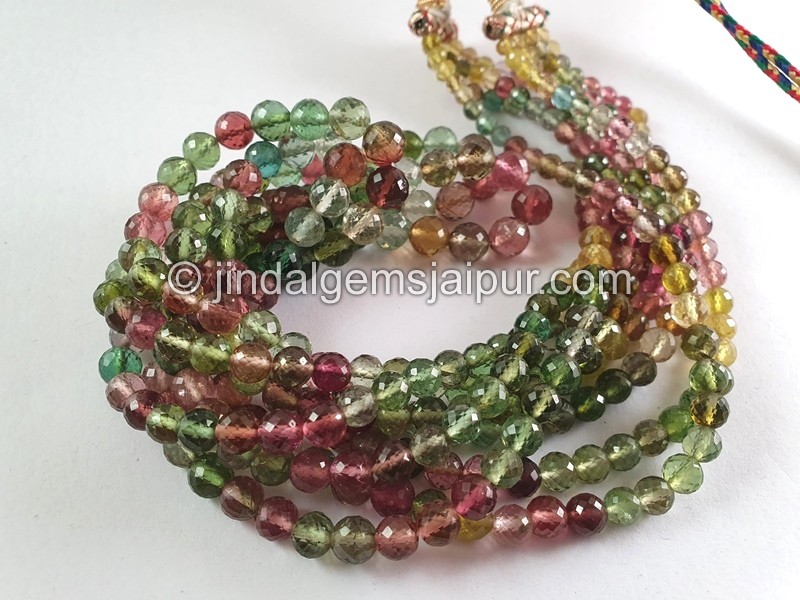 Tourmaline Faceted Round Balls Beads