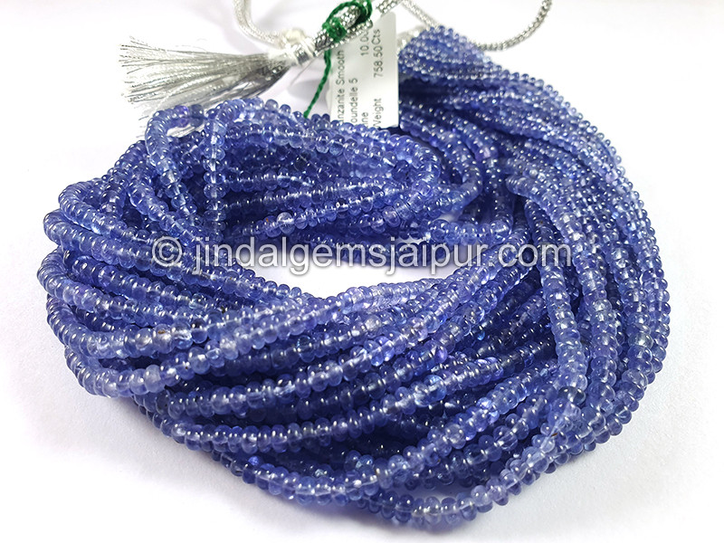 Tanzanite Smooth Roundelle Shape Beads