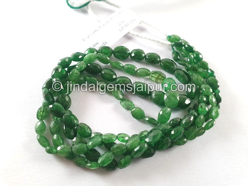 Tsavorite Faceted Oval Beads