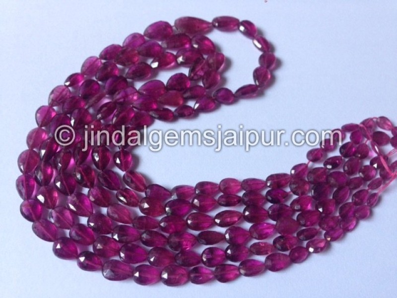 Rubellite Tourmaline Faceted Pear Shape Beads