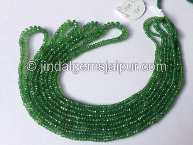 Tsavorite Faceted Roundelle Shape Beads