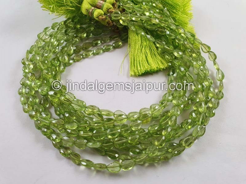 Peridot Faceted Pear Shape Beads