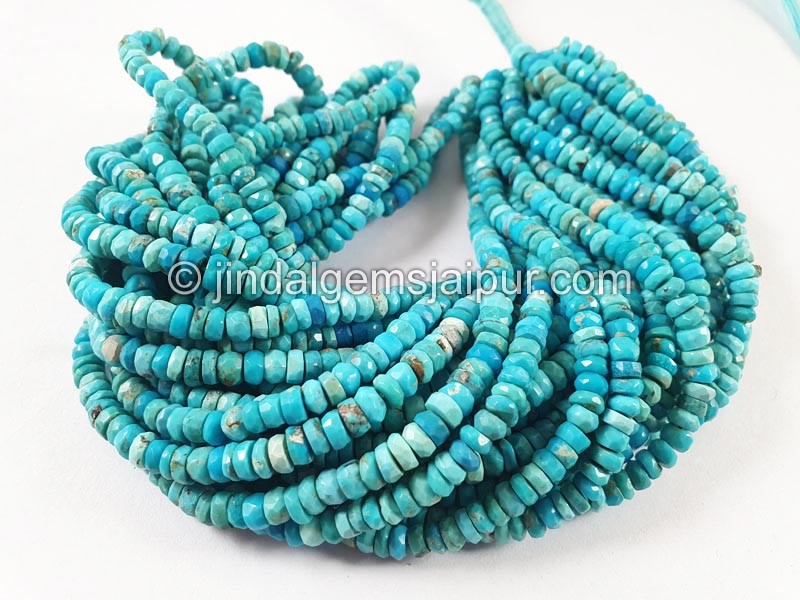 Turquoise Faceted Roundelle Big Beads