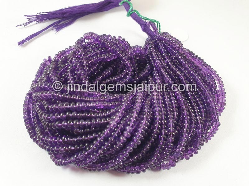 Amethyst Smooth Roundelle Beads