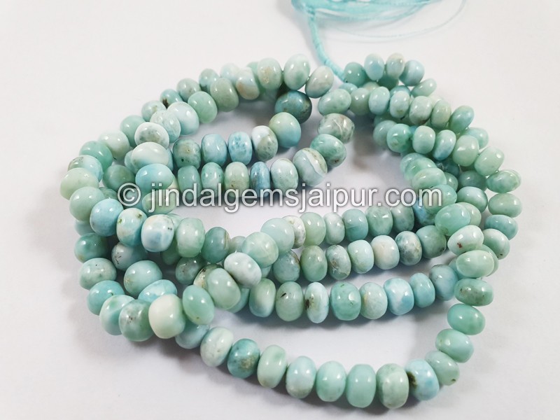 Larimar Smooth Roundelle Beads