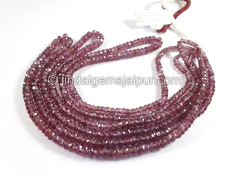 Malaya Garnet Faceted Roundelle Shape Beads