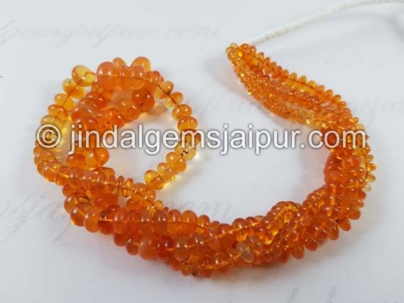 Fire Opal Far Smooth Roundelle Beads