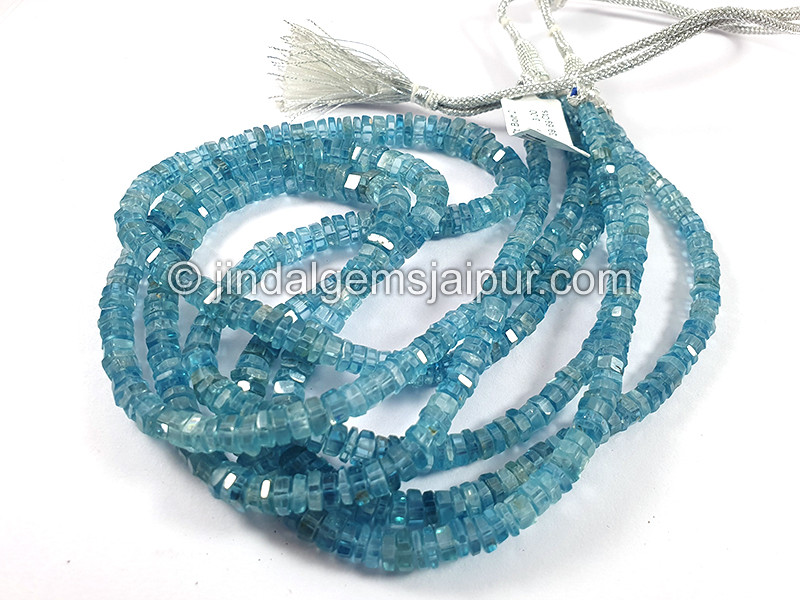 Blue Zircon Bolt Cut Shape Beads