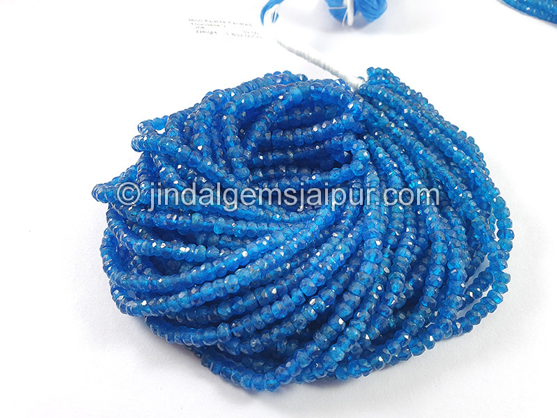 Neon Apatite Faceted Roundelle Shape Beads