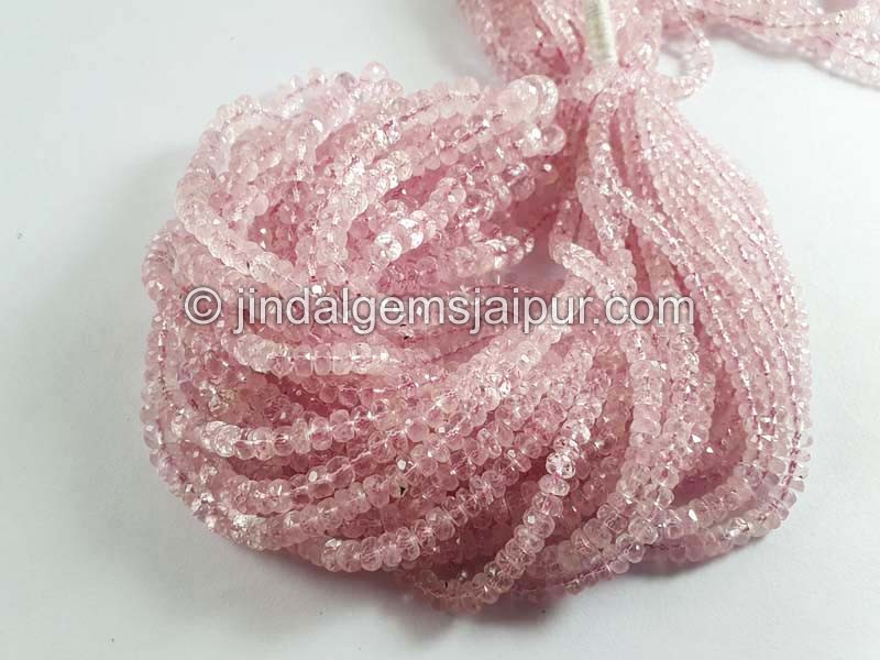 Morganite Faceted Roundelle Beads