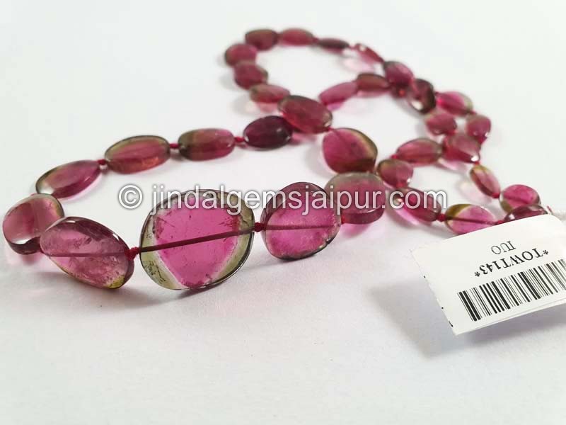 Watermelon Tourmaline Slices Beads