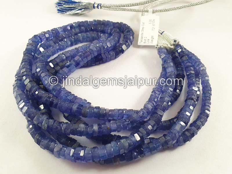 Tanzanite Step Cut Bolt Shape Beads