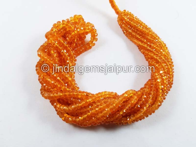 Mandarin Garnet Faceted Roundelle Beads