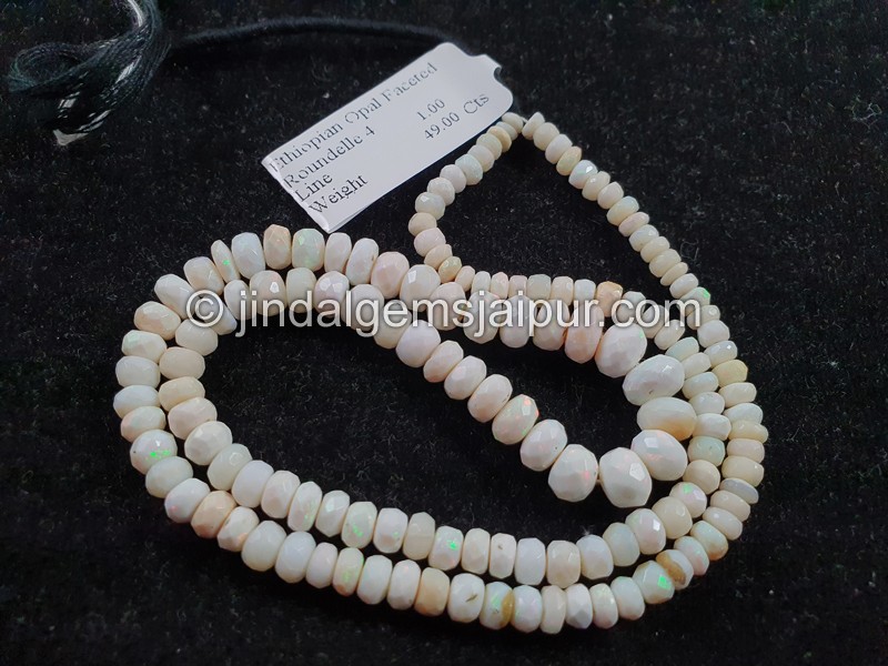 White Ethiopian Faceted Roundelle Beads