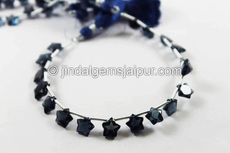 London Blue Topaz Far Star Cut Beads