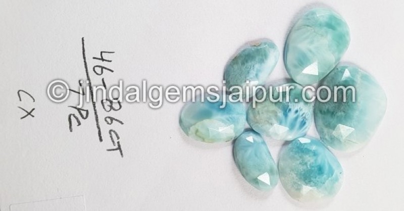 Larimar Rose Cut Slices