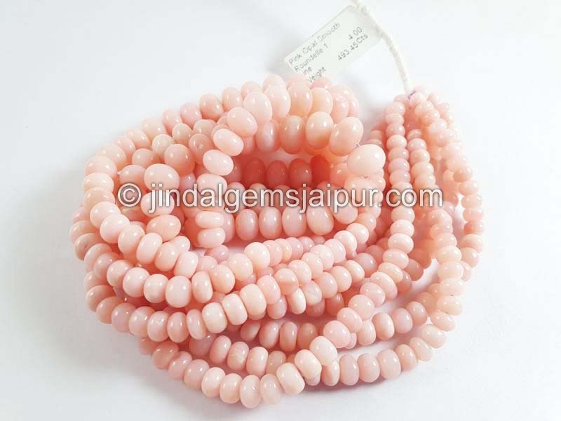 Round Polished Light Pink Opal Bead String, Size: 2mm (diameter) at Rs  40/carat in Jaipur