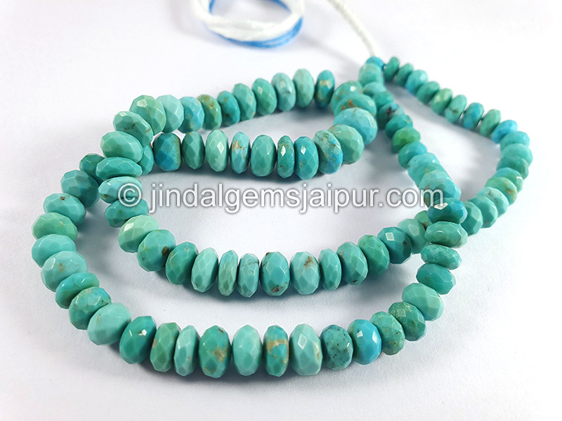 Turquoise Faceted Roundelle Shape Beads