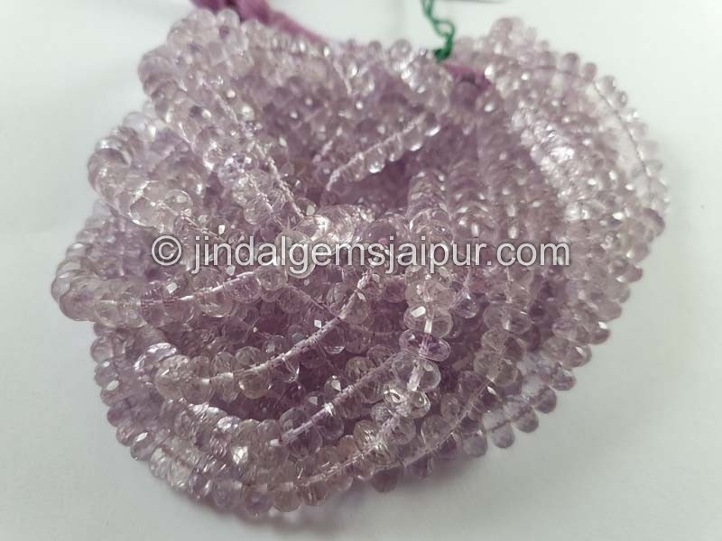 Pink Amethyst Faceted Roundelle Beads