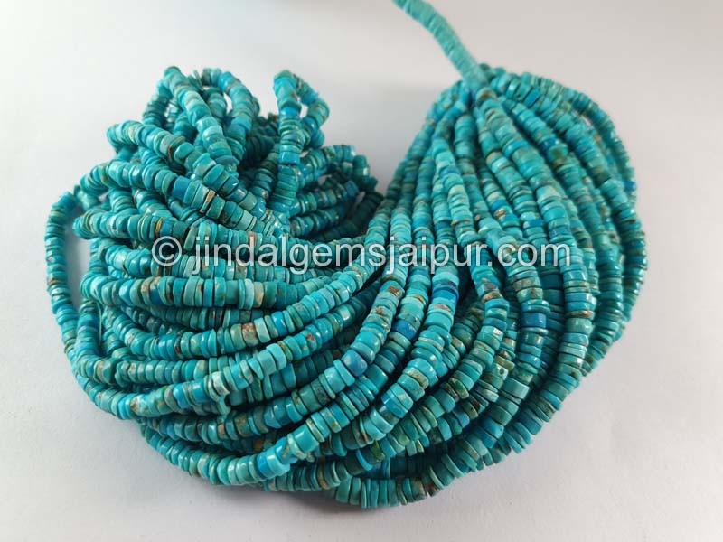 Turquoise Smooth Tyre Shape Beads