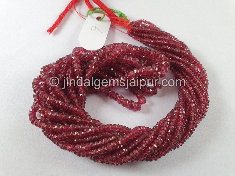 Red Spinel Faceted Roundelle Beads