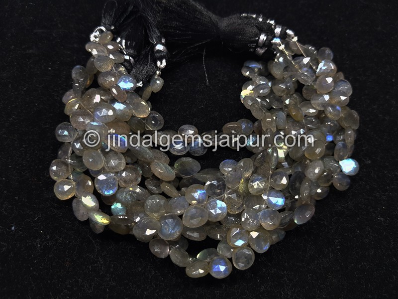 Labradorite Far Faceted Heart Beads