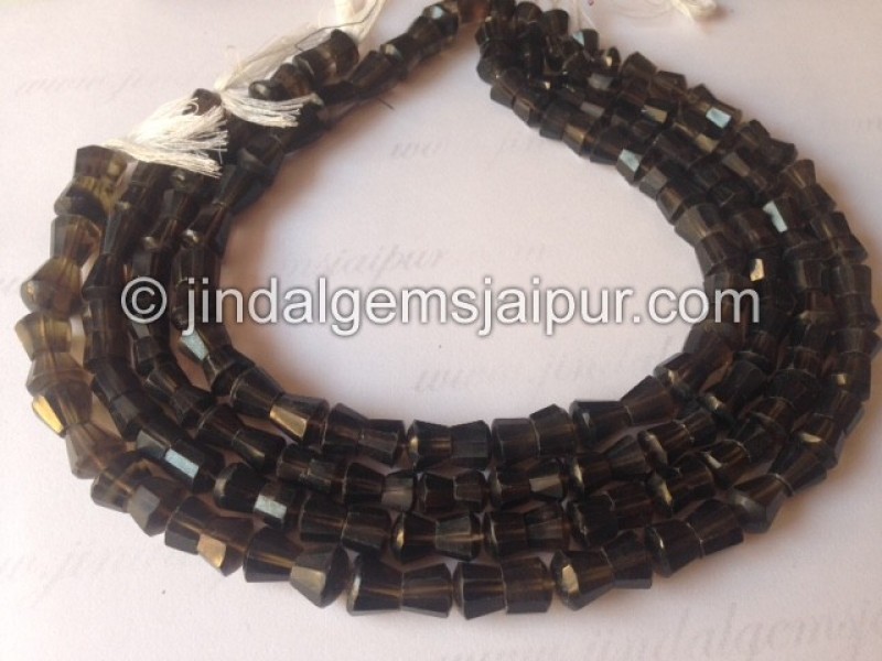 Smokey Faceted Fancy Shape Beads