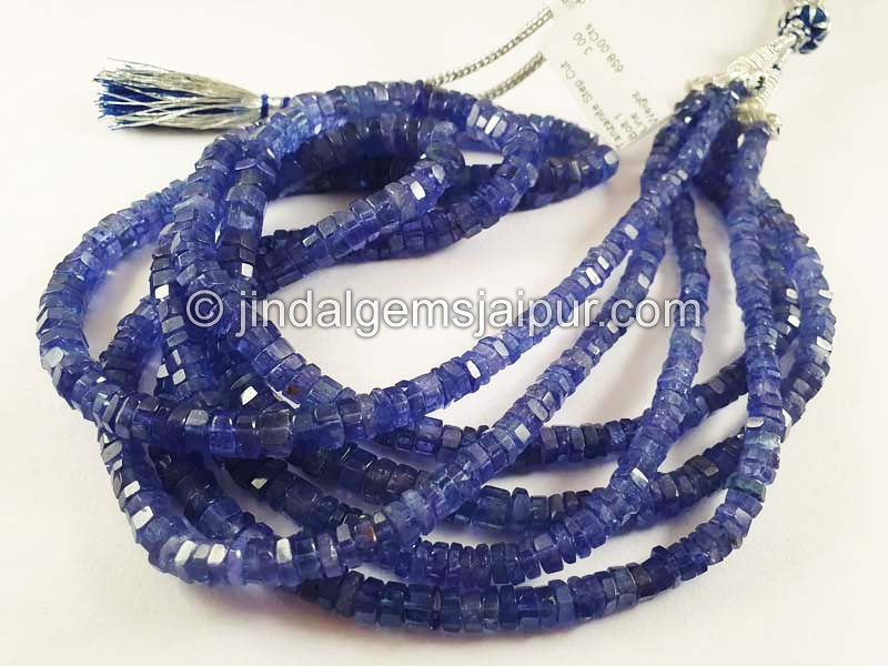 Tanzanite Step Cut Bolt Shape Beads