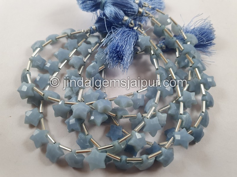 Blue Opal Faceted Star Beads