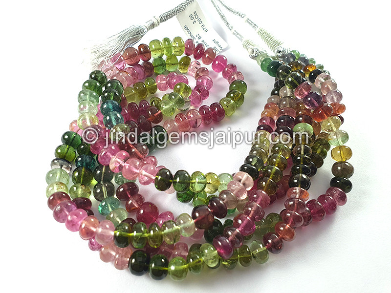 Tourmaline Smooth Roundelle Shape Beads