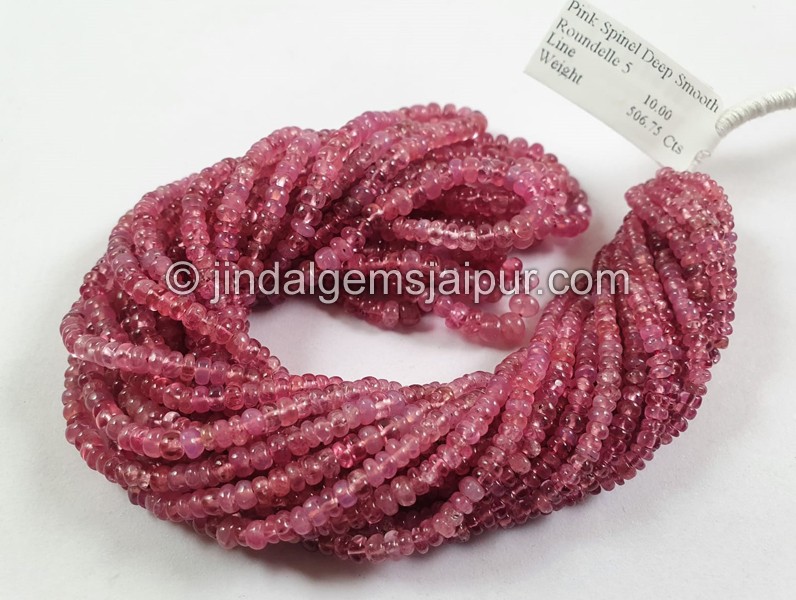 Red Spinel Smooth Roundelle Beads