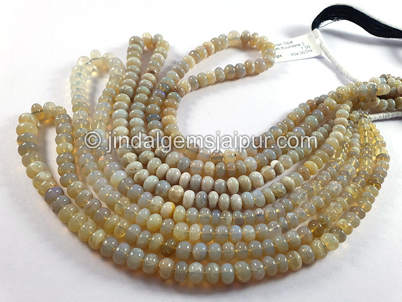 Australian Opal Smooth Roundelle Shape Beads