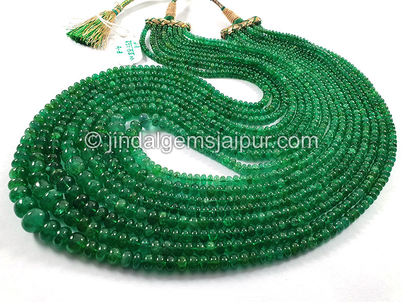 Emerald Smooth Roundelle Shape Beads