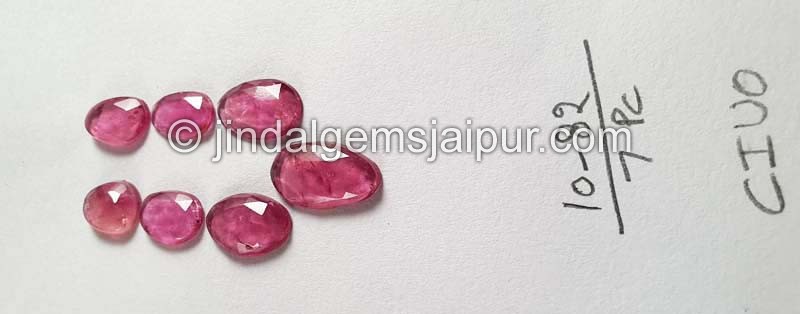 Rubelite Rose Cut Slices