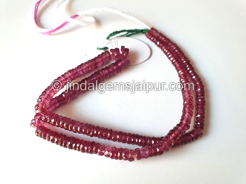 Purple Rhodolite Garnet Faceted Tyre Beads