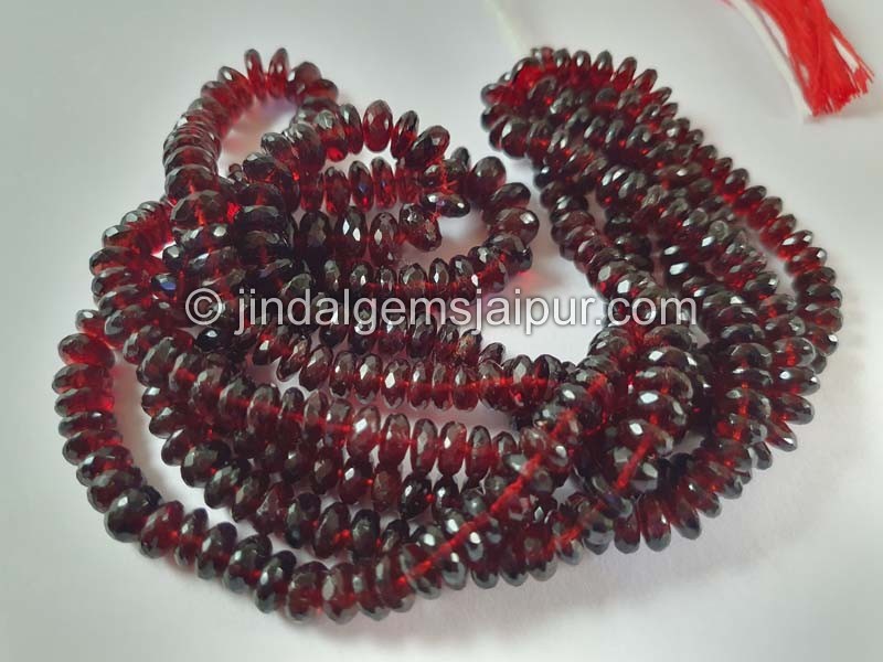 Garnet Big Faceted Roundelle Beads