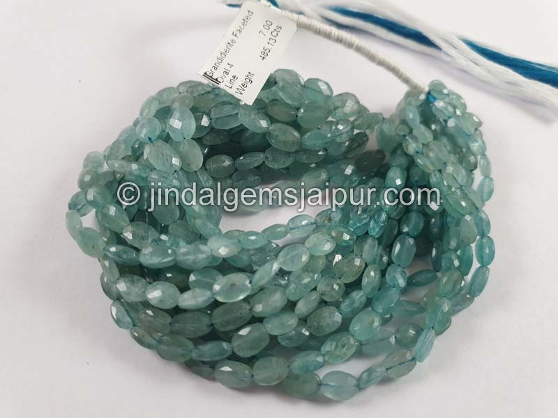 Grandidierite Faceted Oval Beads