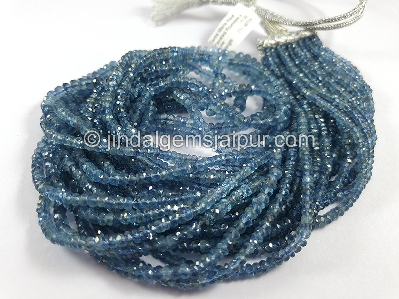 Santa Maria Aquamarine Faceted Roundelle Shape Beads