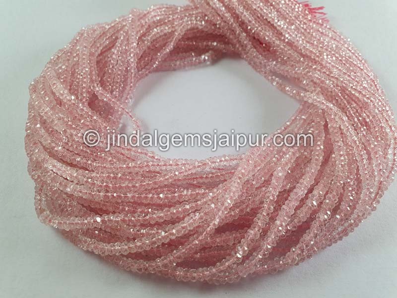 Morganite Faceted Roundelle Beads