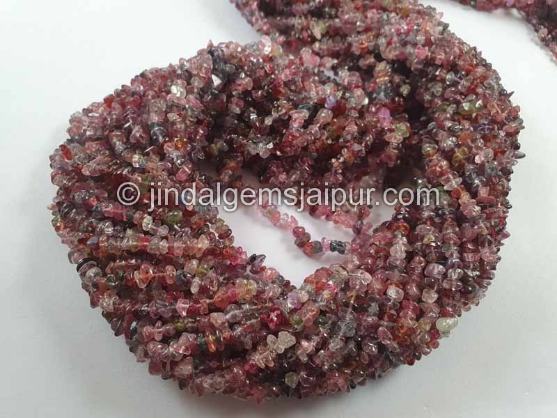 Multi Spinel Smooth Chips Beads