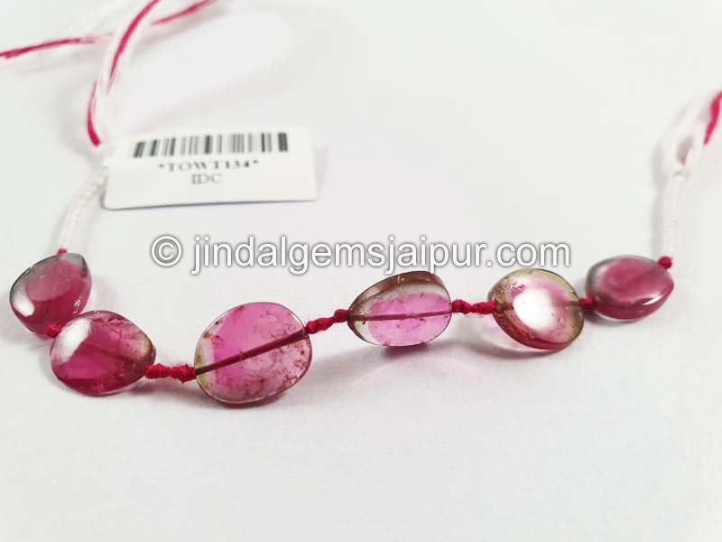 Watermelon Tourmaline Smooth Slices Beads