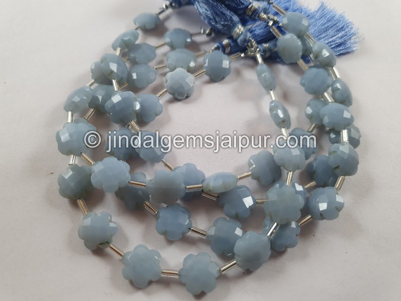 Blue opal Faceted Flower Beads