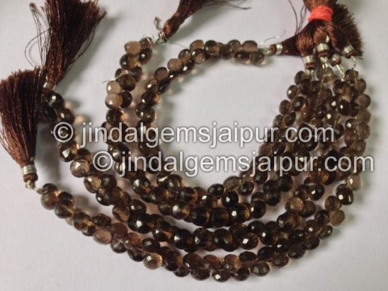 Smokey Faceted Onion Shape Beads