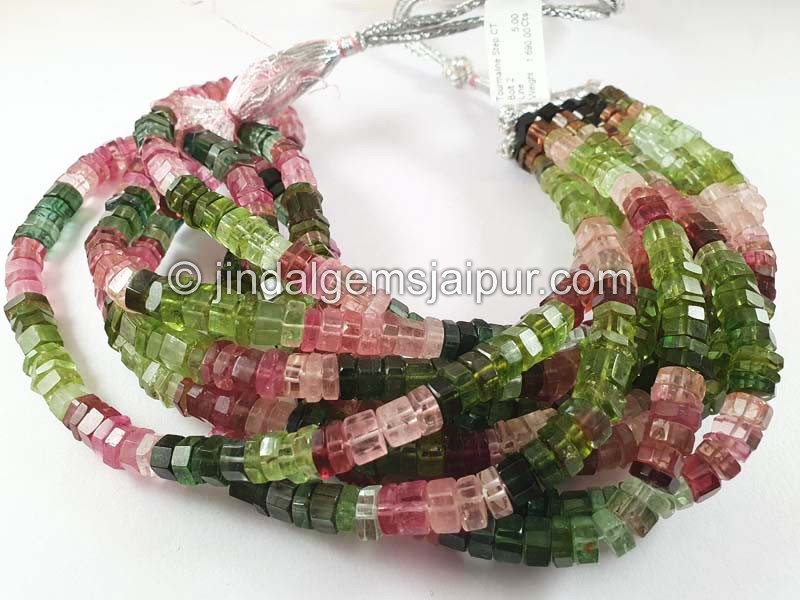 Tourmaline Step Cut Bolt Shape Beads